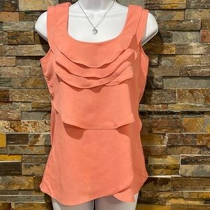 Sleeveless silky shirt